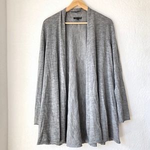 Eileen Fisher Grey 100% Merino Wool Cardigan